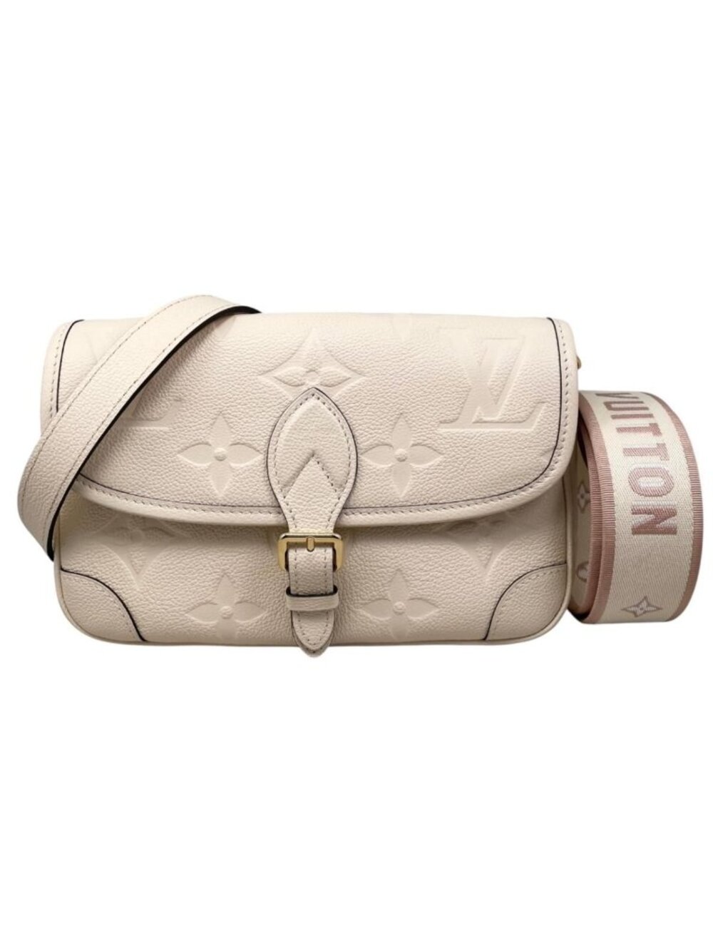 Louis Vuitton Shoulder Bag Diane Monogram Empreinte Cream Beige